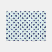 Couverture Polaire Motif nautique d'ancres de bleu marine de Chevron (Devant (Horizontal))