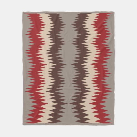 Couverture Polaire Motif Navajo -3 Blanche polaire (Devant)