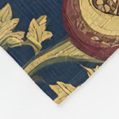Couverture Polaire Motif Navy Fleur de Grenade William Morris (Coin)
