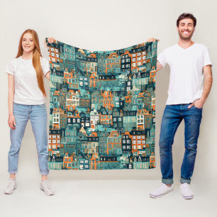Couverture Polaire Motif néerlandais