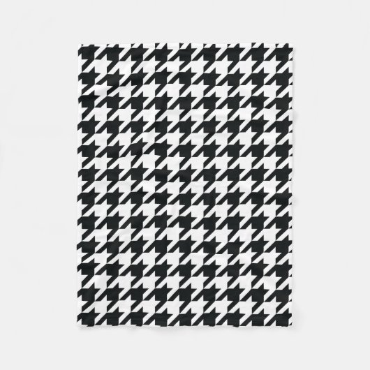 Couverture Polaire Motif noir blanc de Houndstooth (Devant)