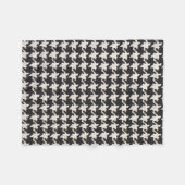 Couverture Polaire Motif noir blanc Houndstooth (Devant (Horizontal))