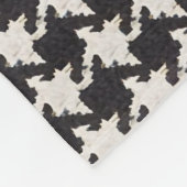 Couverture Polaire Motif noir blanc Houndstooth (Coin)