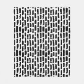 Couverture Polaire Motif noir de courses de brosse (Devant)