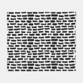 Couverture Polaire Motif noir de courses de brosse (Devant (Horizontal))