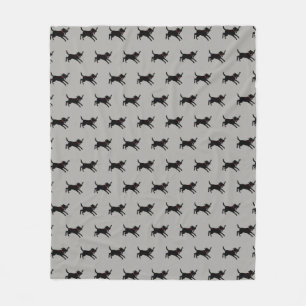 Couverture Polaire Motif noir de labrador retriever