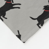 Couverture Polaire Motif noir de labrador retriever (Coin)