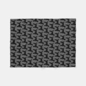 Couverture Polaire Motif noir de silhouettes de caniche standard (Devant (Horizontal))