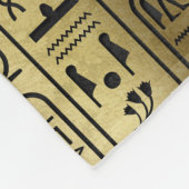 Couverture Polaire Motif noir d'hiéroglyphes sur l'or antique (Coin)