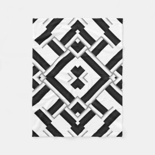 Couverture Polaire Motif noir et blanc