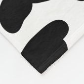 Couverture Polaire Motif noir et blanc d'impression de vache (Coin)