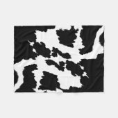 Couverture Polaire Motif noir et blanc d'impression de vache (Devant (Horizontal))