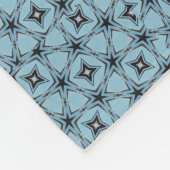 Couverture Polaire Motif noir et bleu Abstrait (Coin)