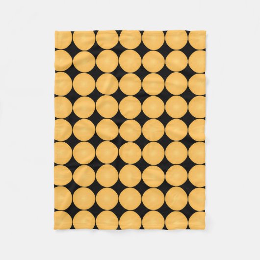 Couverture Polaire Motif noir jaune élégant (Devant)
