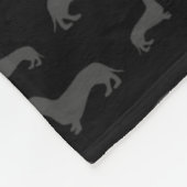 Couverture Polaire Motif noir mignon de teckel (Coin)
