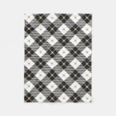Couverture Polaire Motif noir noir blanc plaqué (Devant)