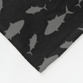 Couverture Polaire Motif noir nommé personnalisé de thon de thonine (Coin)