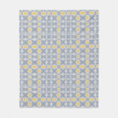 Couverture Polaire Motif numérique Tartan bleu et jaune (Devant)
