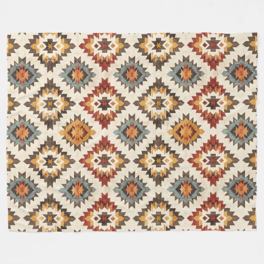 Couverture Polaire Motif occidental Aztec (Devant (Horizontal))