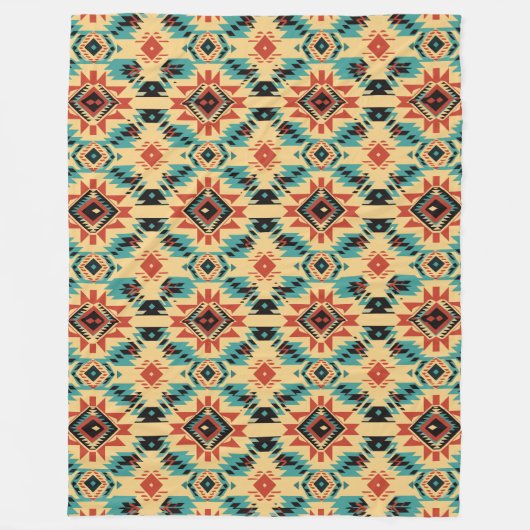 Couverture Polaire Motif occidental Aztec (Devant)