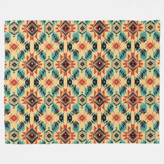 Couverture Polaire Motif occidental Aztec (Devant (Horizontal))