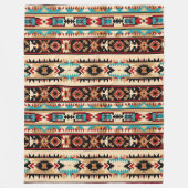 Couverture Polaire Motif occidental aztèque (Devant)