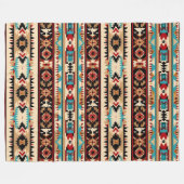 Couverture Polaire Motif occidental aztèque (Devant (Horizontal))