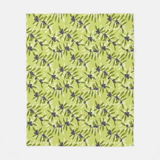 Couverture Polaire Motif olive (Devant)