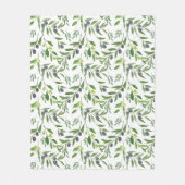 Couverture Polaire Motif olive à l'aquarelle  (Devant)