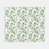 Couverture Polaire Motif olive à l'aquarelle  (Devant (Horizontal))