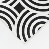 Couverture Polaire Motif Op Art Araignée de cercle blanc noir (Coin)