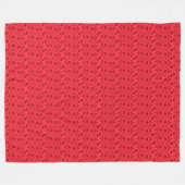 Couverture Polaire Motif optique Coeurs rouges (Devant (Horizontal))