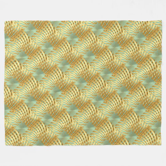 Couverture Polaire Motif or sur n'importe quelle couleur (Devant (Horizontal))