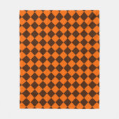 Couverture Polaire Motif Orange Brown Diamond Checker (Devant)