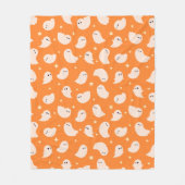 Couverture Polaire Motif Orange Ghost Doodle (Devant)