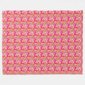 Couverture Polaire Motif orange rose Abstrait moderne (Devant (Horizontal))
