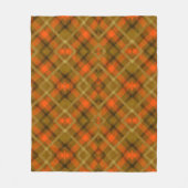Couverture Polaire Motif orange vert moderne Tartan Plaid Check (Devant)