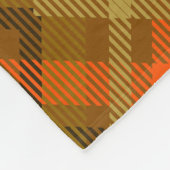 Couverture Polaire Motif orange vert moderne Tartan Plaid Check (Coin)