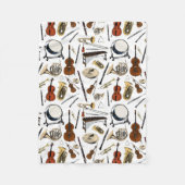 Couverture Polaire Motif Orchestra Instruments (Devant)