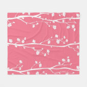 Couverture Polaire Motif oriental de fleur de prune (Devant (Horizontal))