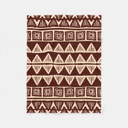 Couverture Polaire Motif ornemental tribal rayé (Devant)