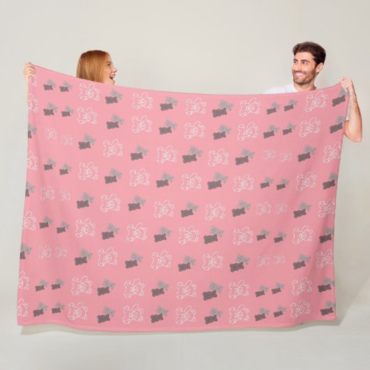 Couverture Polaire Motif ours rustique moderne (En situation)