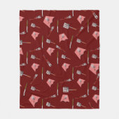 Couverture Polaire Motif Outils barbecue (Devant)