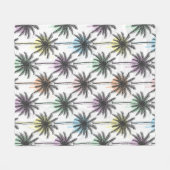 Couverture Polaire Motif Paint Drop Palm Tree (Devant (Horizontal))