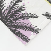 Couverture Polaire Motif Paint Drop Palm Tree (Coin)