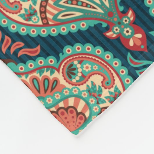 Couverture Polaire Motif Paisley (Coin)
