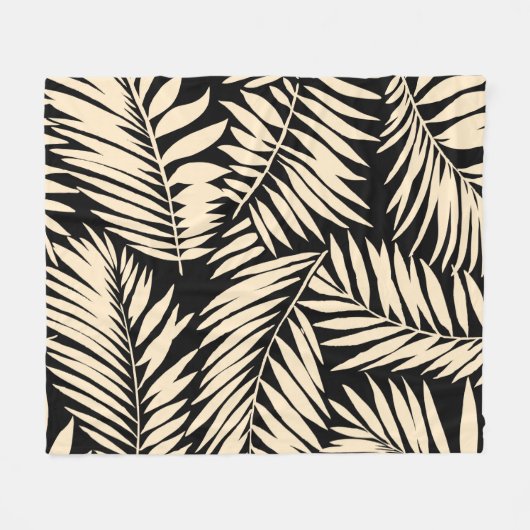 Couverture Polaire Motif Palm Leaf sans faille dans  (Devant (Horizontal))