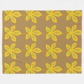 Couverture Polaire Motif Palmate d'or (Devant (Horizontal))
