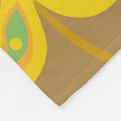 Couverture Polaire Motif Palmate d'or (Coin)