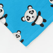 Couverture Polaire Motif panda bleu ciel mignon (Coin)